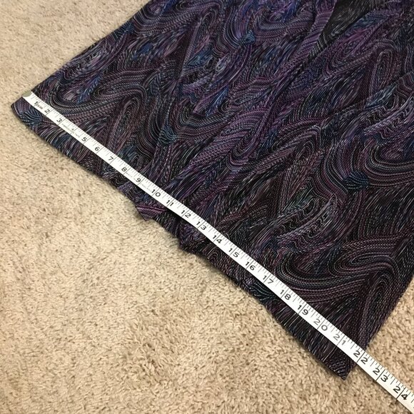 Psychedelic 90s Retro Paisley Crimped Crushed Clasp Closure Open Cardigan - Picture 14 of 16